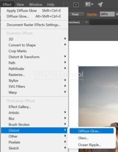 Memperbaiki Gambar dengan Efek Diffuse Glow di Adobe Illustrator
