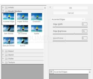Memberikan Efek Accented Edges Pada Gambar di Adobe Photoshop