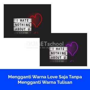 Mengganti Warna Love Saja Tanpa Mengganti Warna Tulisan