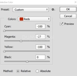 Mengganti Warna Background dengan Selective Color