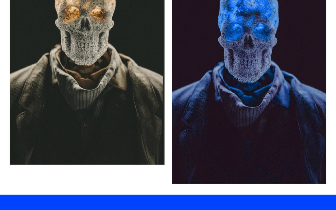 Mengganti Warna Lampu di Dalam Kepala Tengkorak di Photoshop