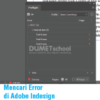 Cara Mencari Error di Adobe Indesign - Kursus Desain Grafis | DUMET School