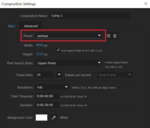 Mengubah Nama Preset Yang Sudah Ada di After Effect
